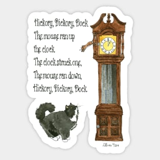 Daily Doodle 12-Hickory Dickory Dock Sticker